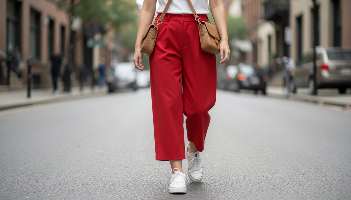 9 Red Culottes Outfit Street Style You’ll Love