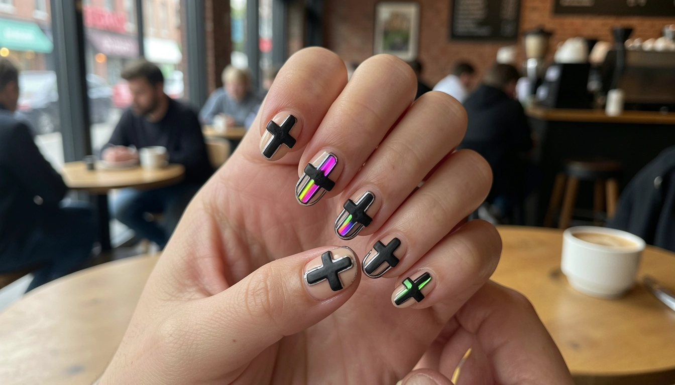 20 Street Style Cross Nails You Must Try